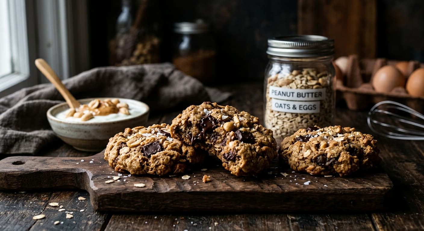 High-Protein Peanut Butter Oat Cookies