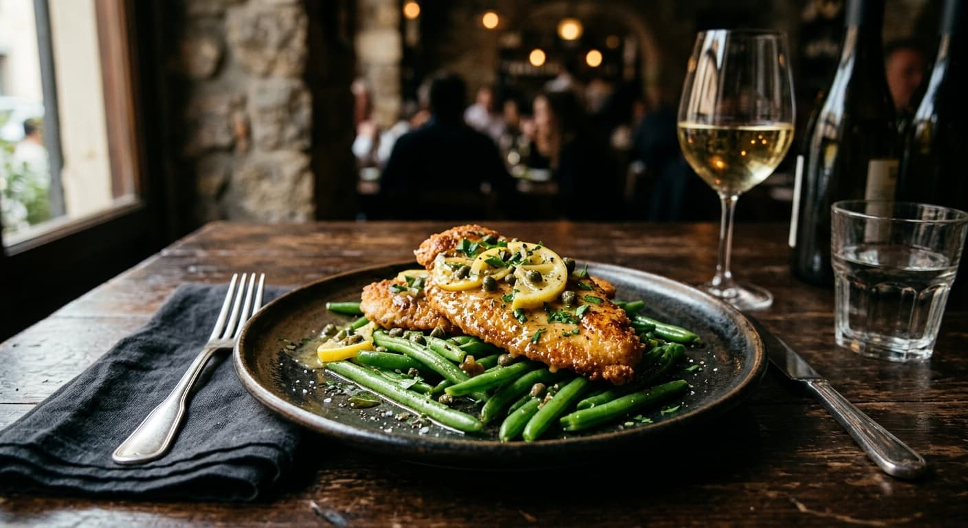 Chicken Piccata with Green Beans