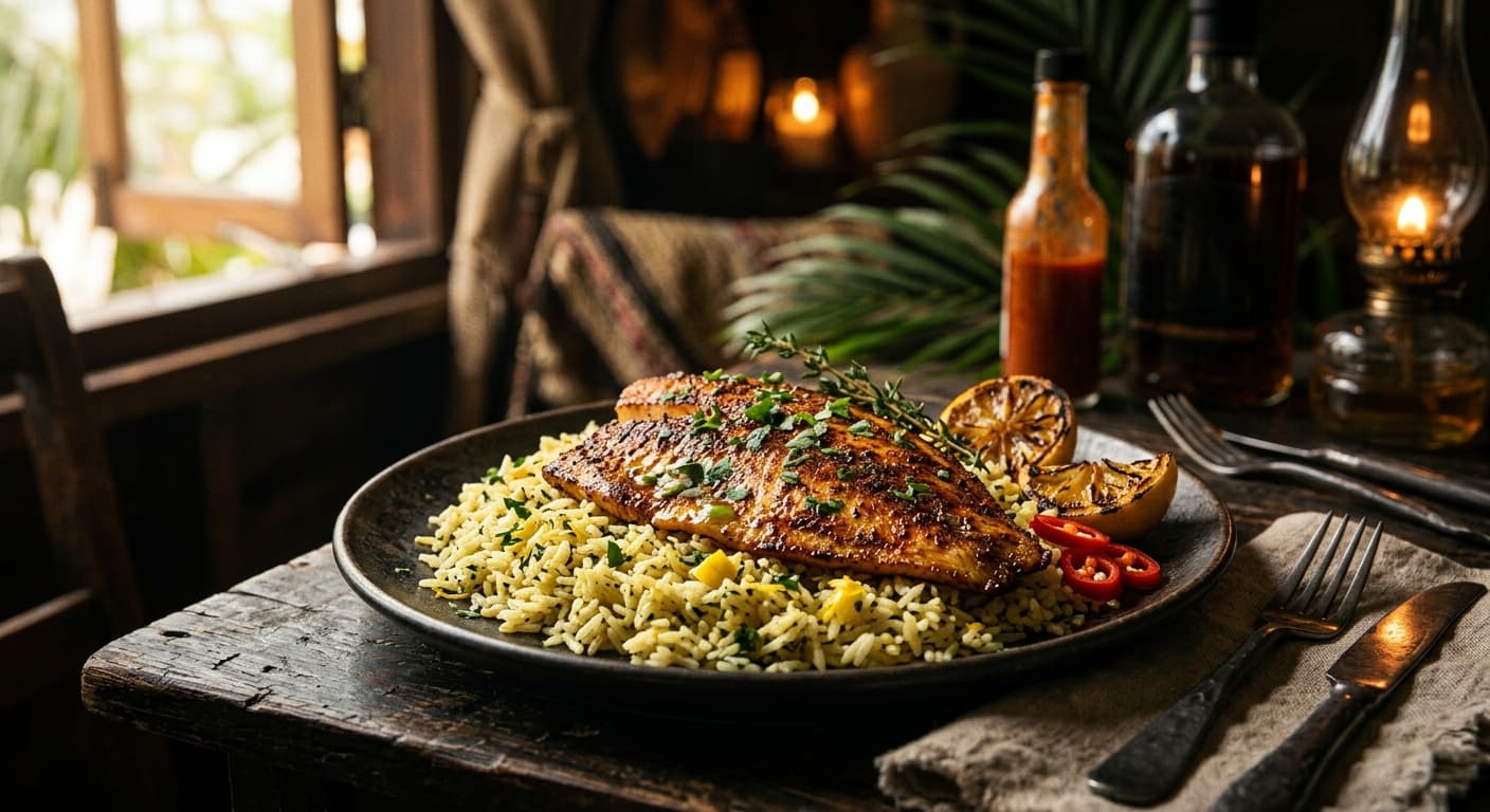 Spiced Tilapia with Lemon Rice
