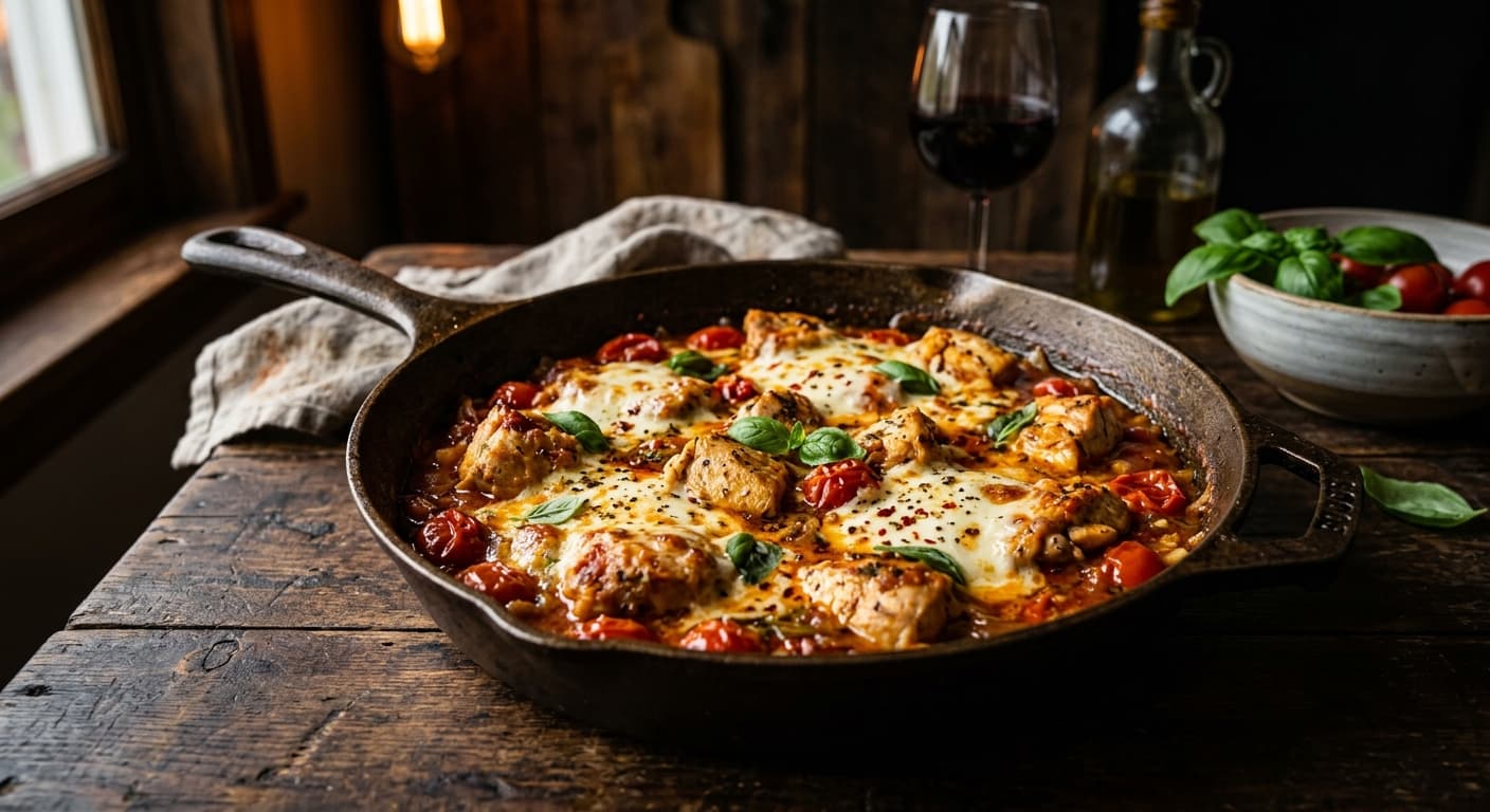 Tomato & Mozzarella Chicken Skillet