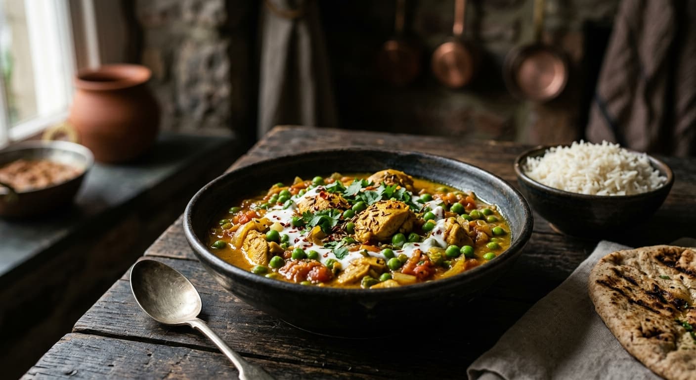 Turmeric Chicken & Pea Curry