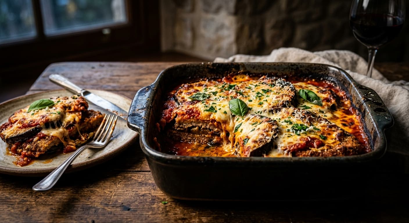 Veal & Eggplant Parmesan Bake