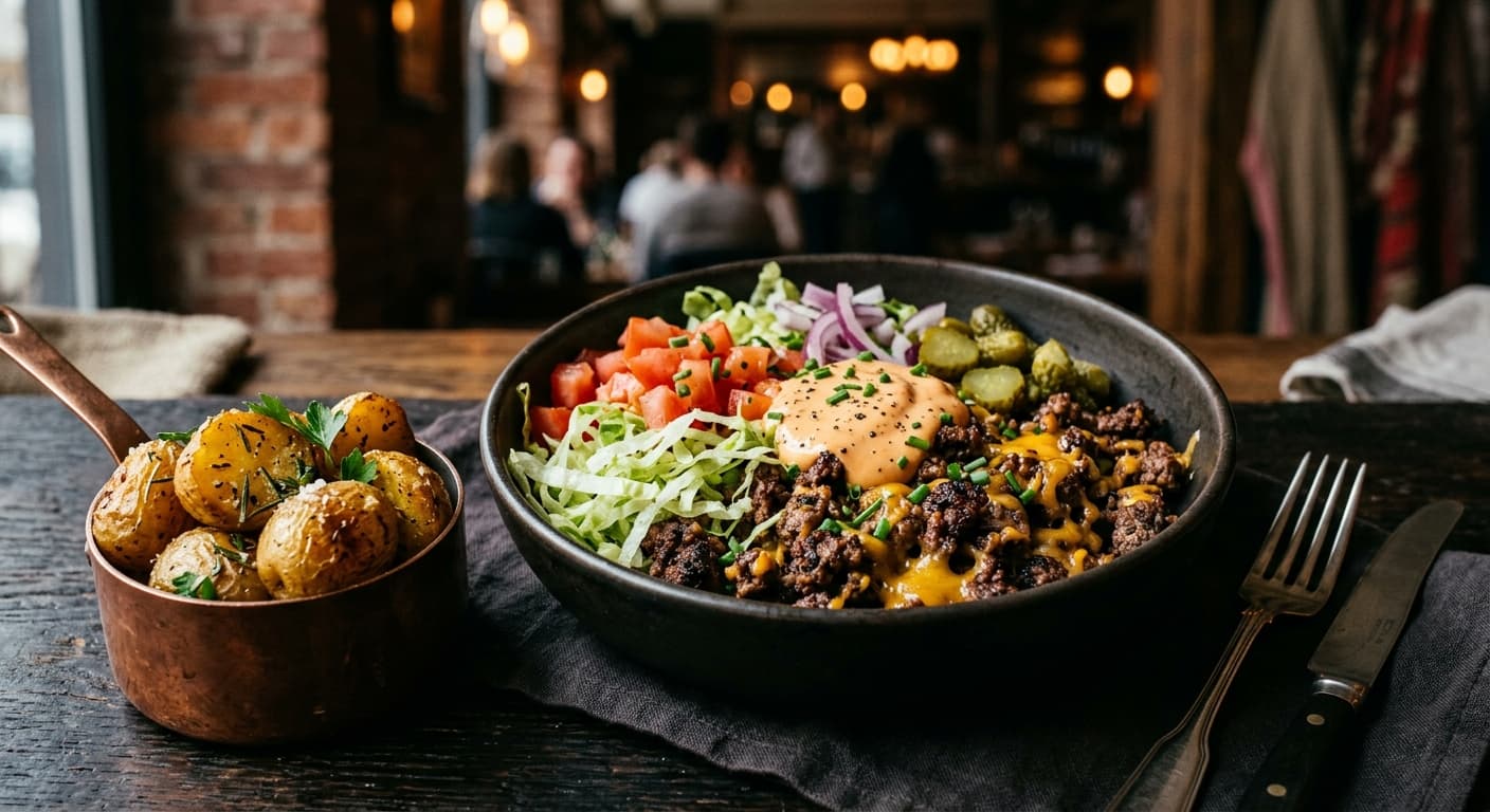 High-Protein Burger Bowls
