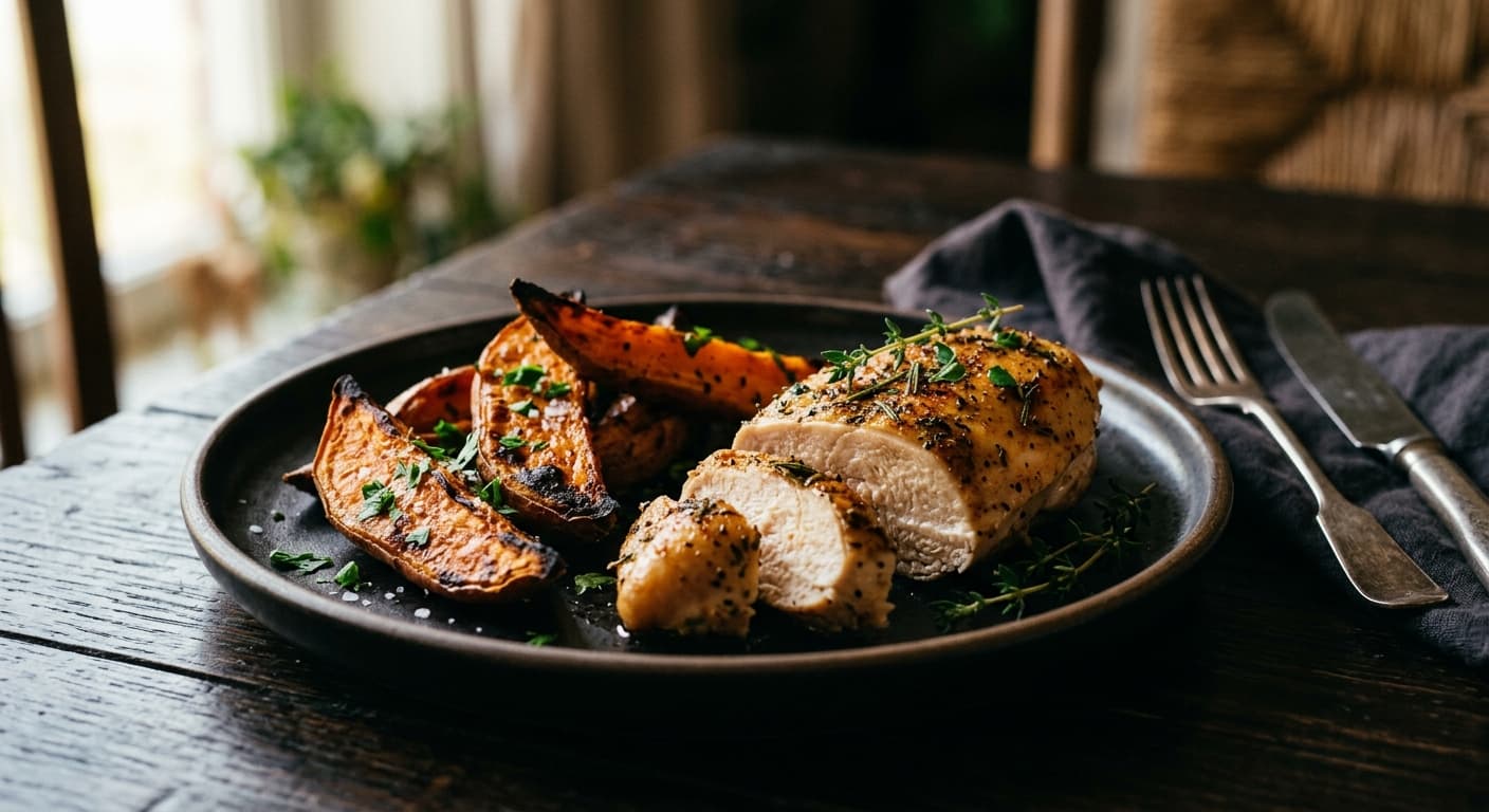 Baked Chicken Breast with Sweet Potato