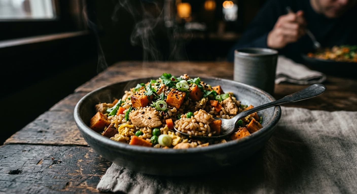 Sweet Potato Chicken Fried Rice